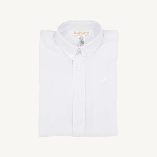 The Beaufort Bonnet Company Dean’s List Dress Shirt Worth Avenue White Oxford stork embroidery
