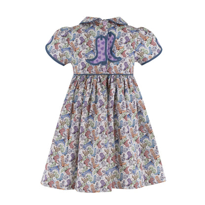 Dondolo Sarita Girl Dress- Boots Print