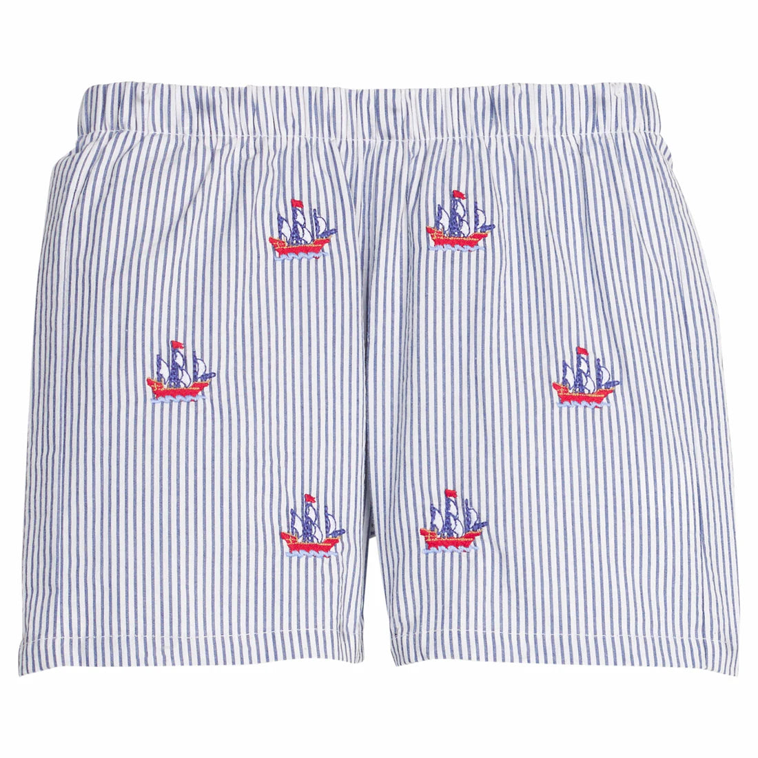 Little English Embroidered Basic Short- Pirate Ship