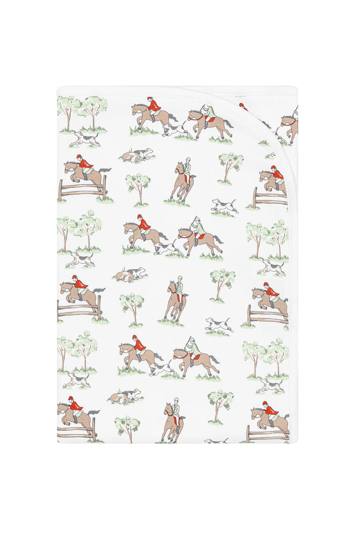 Nellapima Equestrian Chase Receiving Blanket