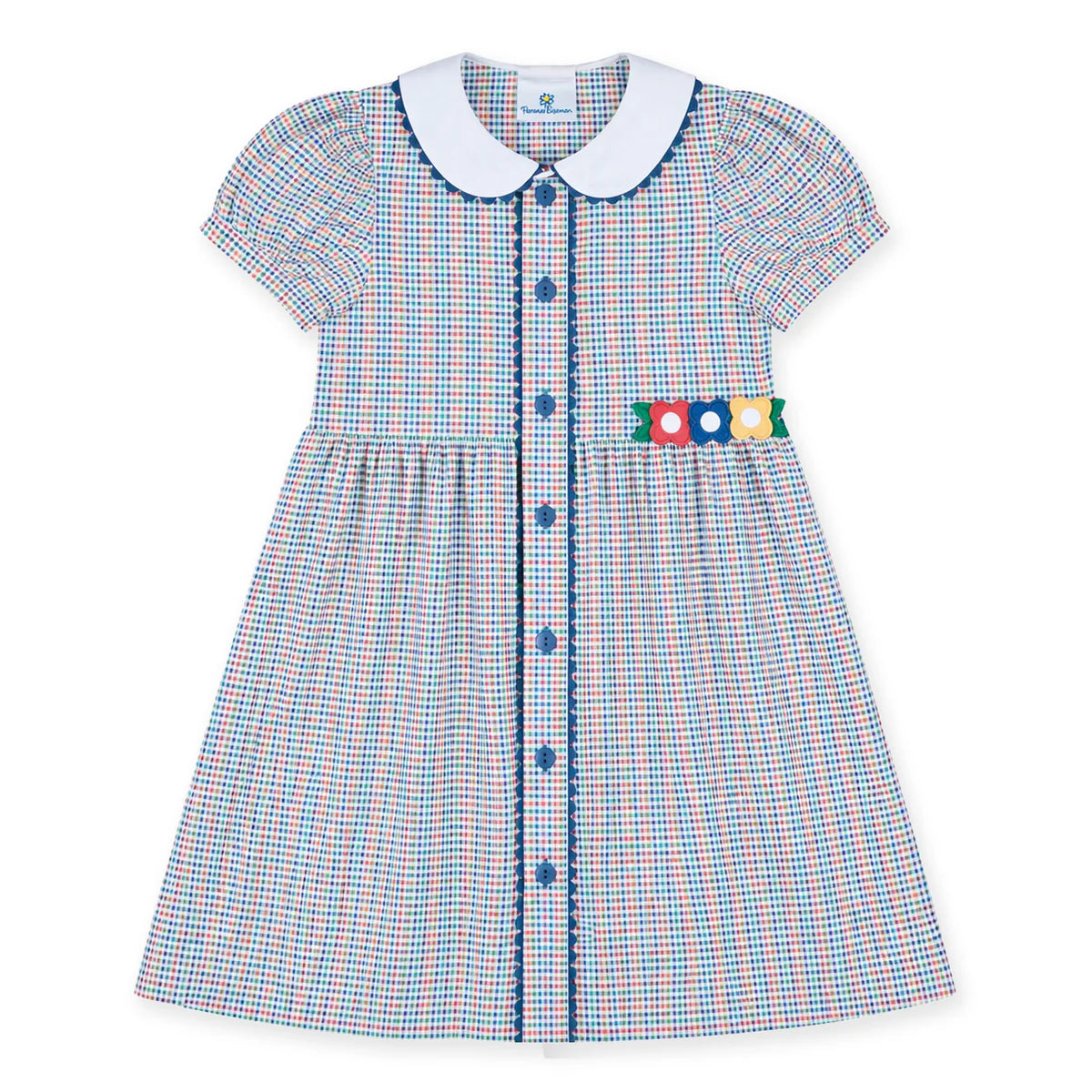 Florence Eiseman Plaid Dress with Flowers