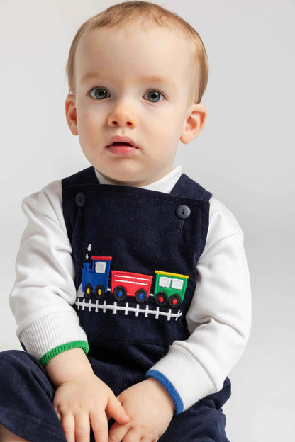 Florence Eiseman Corduroy Longall with Train with Polo With Multi Tipping