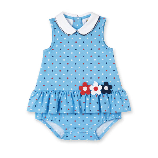 Florence Eiseman Printed Knit Romper with Flowers
