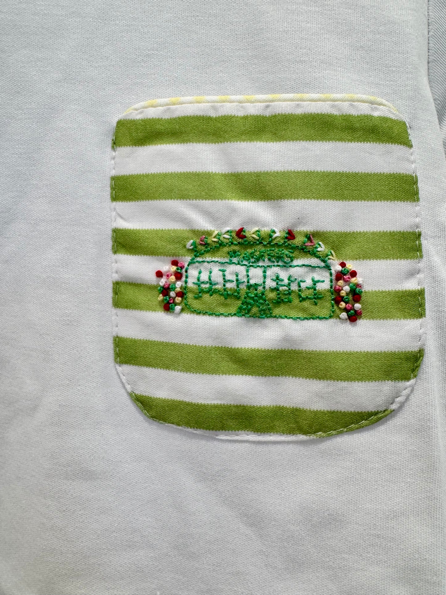 Percy & Tyne Short Sleeve Pocket Tee-Bermuda Stripe with Golf
