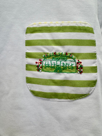 Percy & Tyne Short Sleeve Pocket Tee-Bermuda Stripe with Golf