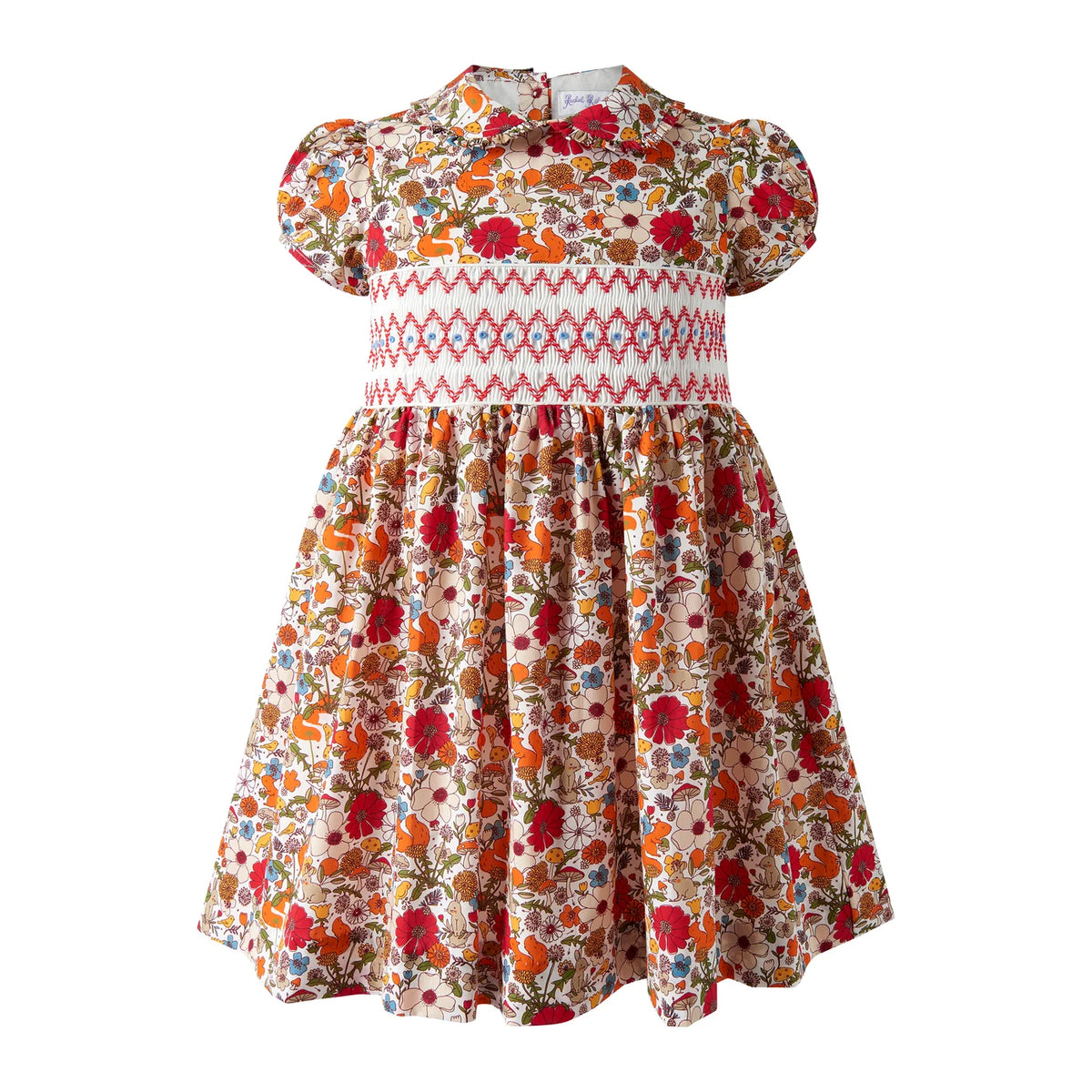 Rachel Riley Woodland Floral Smocked Dress