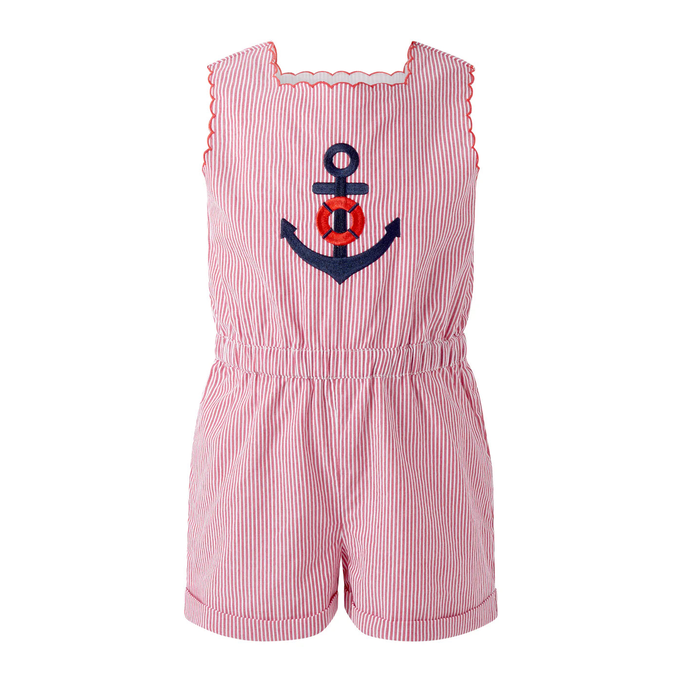 Rachel Riley Anchor Embroidered Playsuit