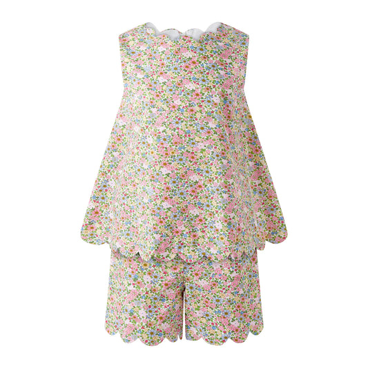 Rachel Riley Floral Scalloped Set