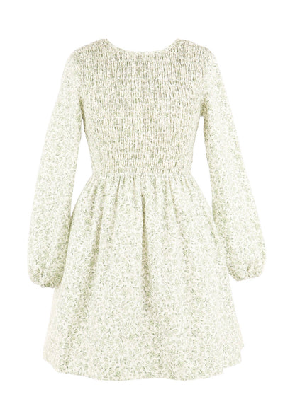 Gabby. The Sophie Shirred Dress, Green