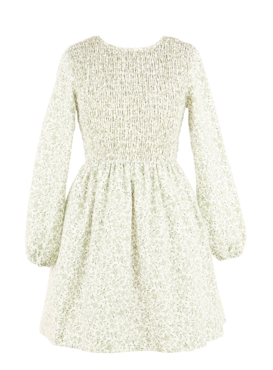 Gabby. The Sophie Shirred Dress, Green