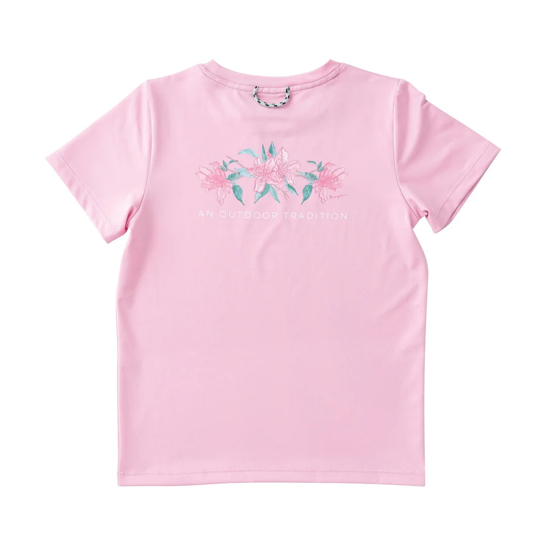 Prodoh Girls' Pro Performance Short Sleeve T-shirt – Azalea Blossom Art