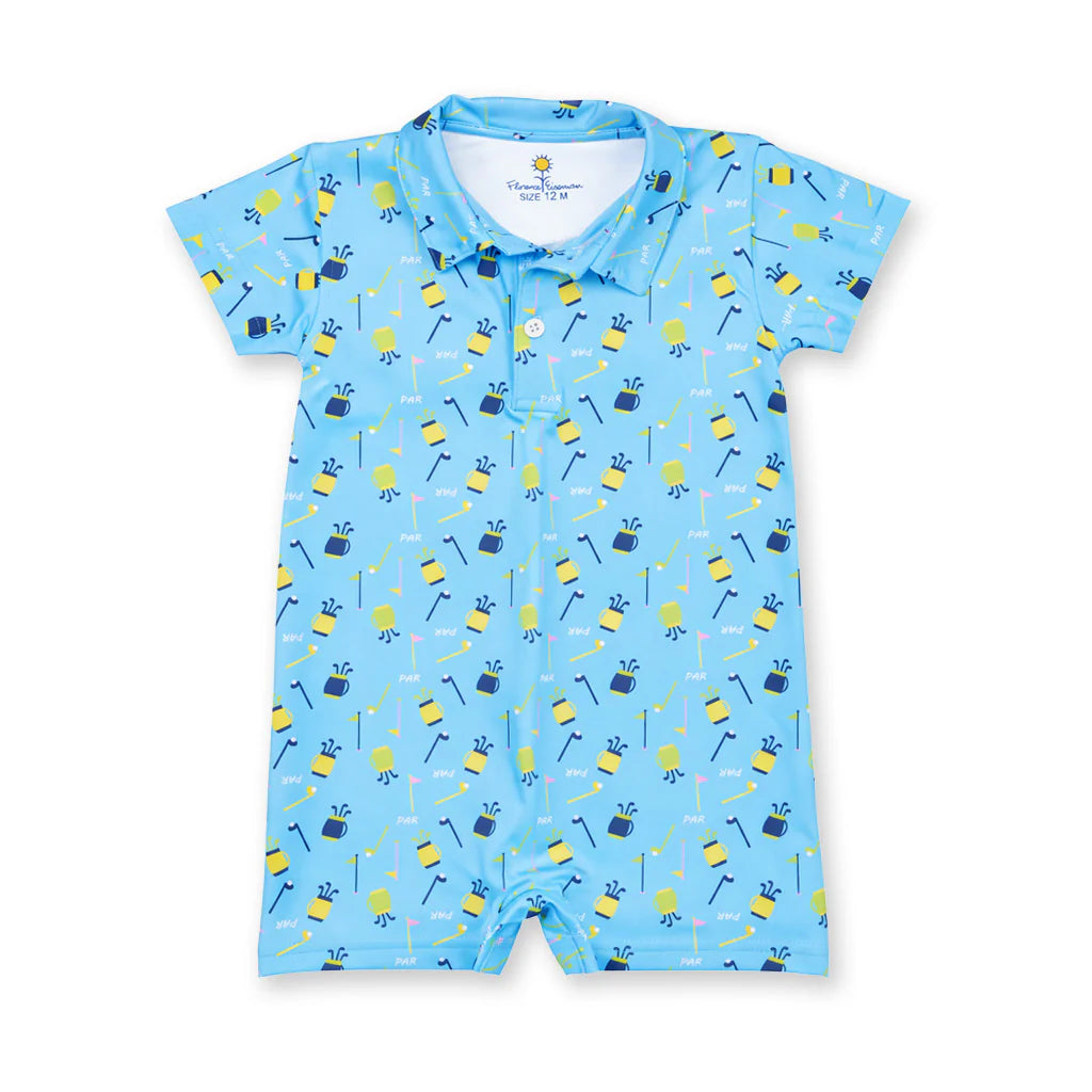 Florence Eiseman Golf Print Performance Knit Shortall