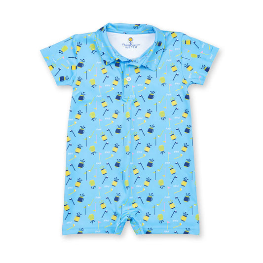 Florence Eiseman Golf Print Performance Knit Shortall