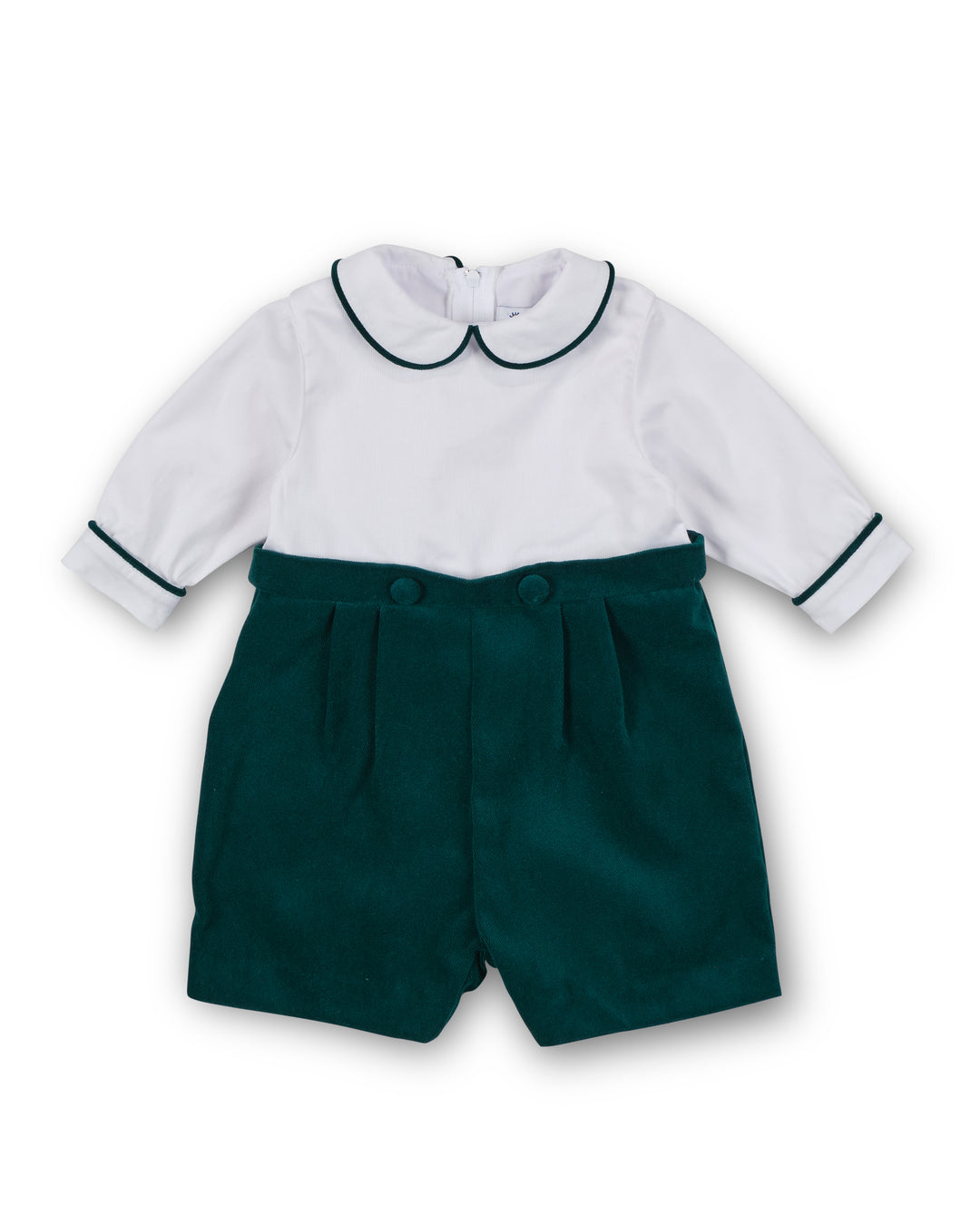 Pique And Velvet Long Sleeve All In One Shortall