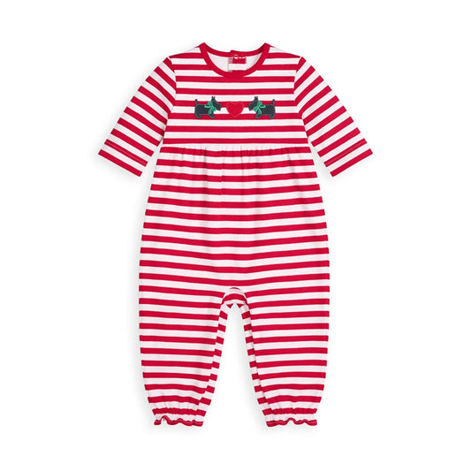 Florence Eiseman Stripe Knit Longall with Scotties & Heart