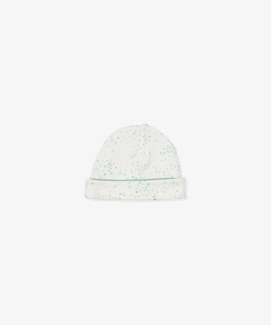Oso & Me Hazy Hat organic cotton baby hat seafoam stars