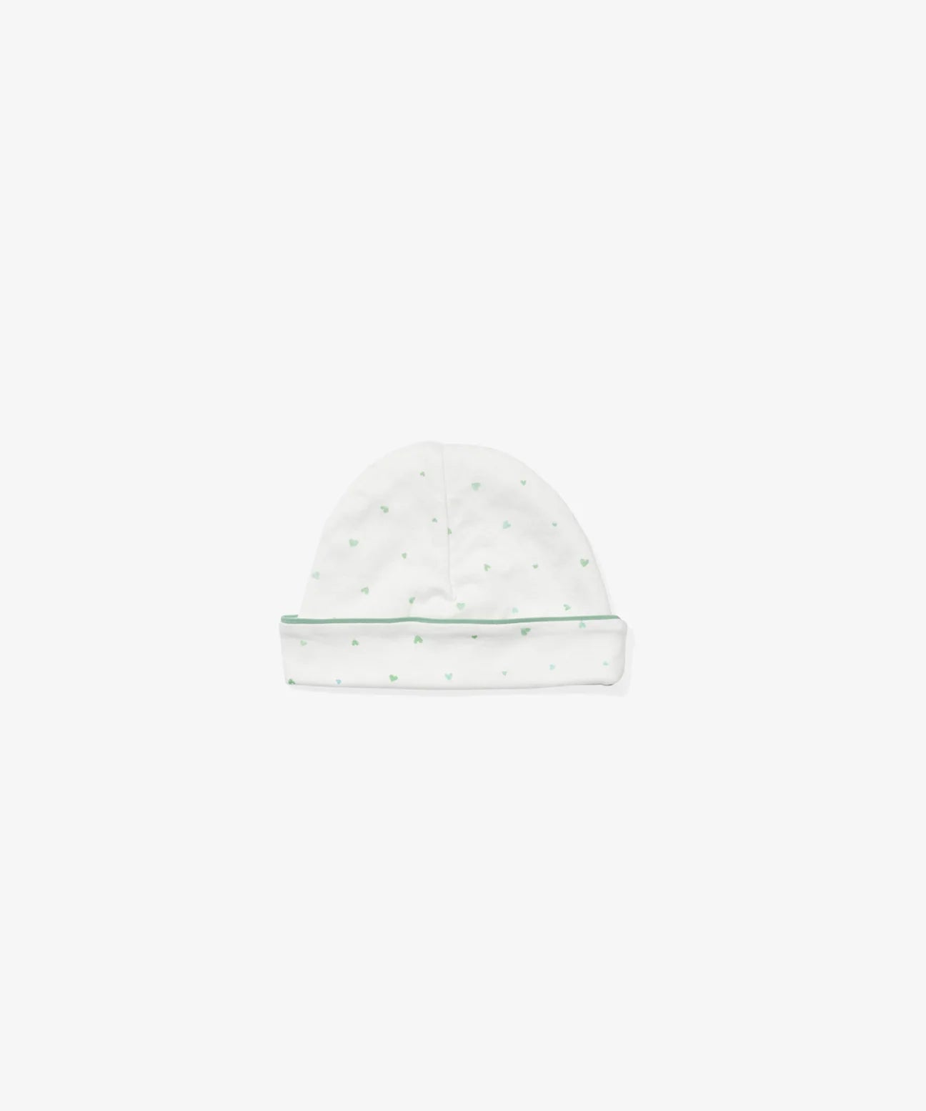 Oso & Me Hazy Hat organic cotton baby hat seafoam hearts