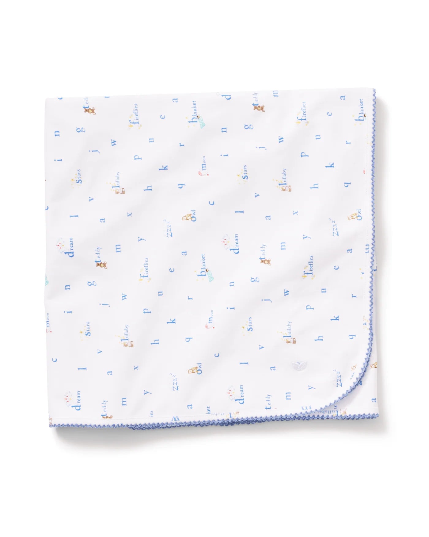 Petite Plume Letters and Lullabies Pima Baby Blanket