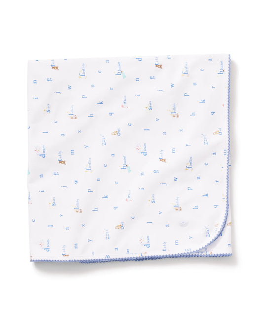 Petite Plume Letters and Lullabies Pima Baby Blanket
