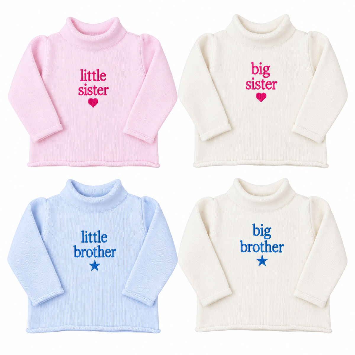 Big Sister Jersey Rollneck Sweater