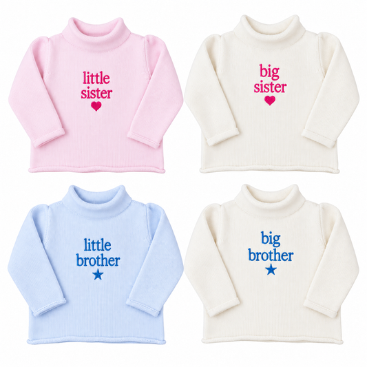 Little Sister Jersey Rollneck Sweater