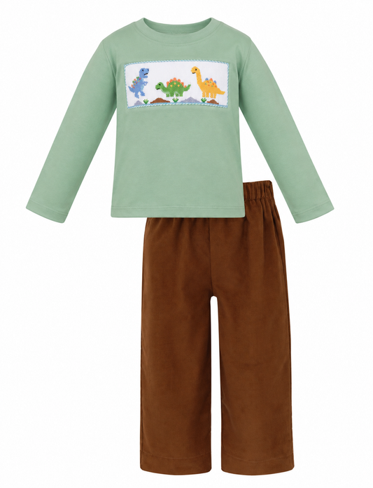 Anavini Dinos Knit Shirt with Camel Corduroy