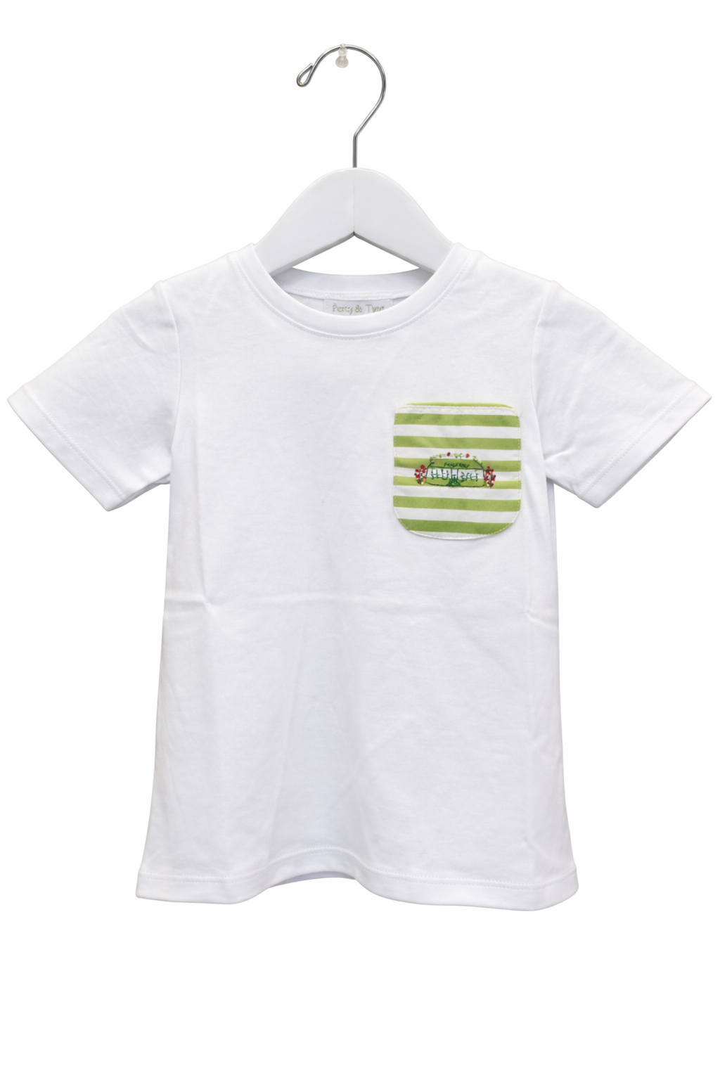 Percy & Tyne Short Sleeve Pocket Tee-Bermuda Stripe with Golf