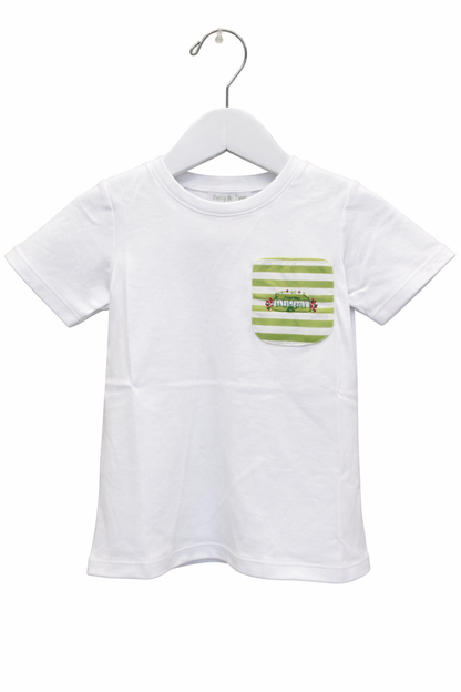 Percy & Tyne Short Sleeve Pocket Tee-Bermuda Stripe with Golf