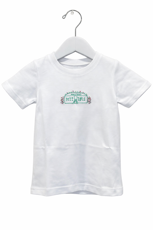 Percy & Tyne Embroidered Sleeve Tee-Bermuda Stripe with Golf
