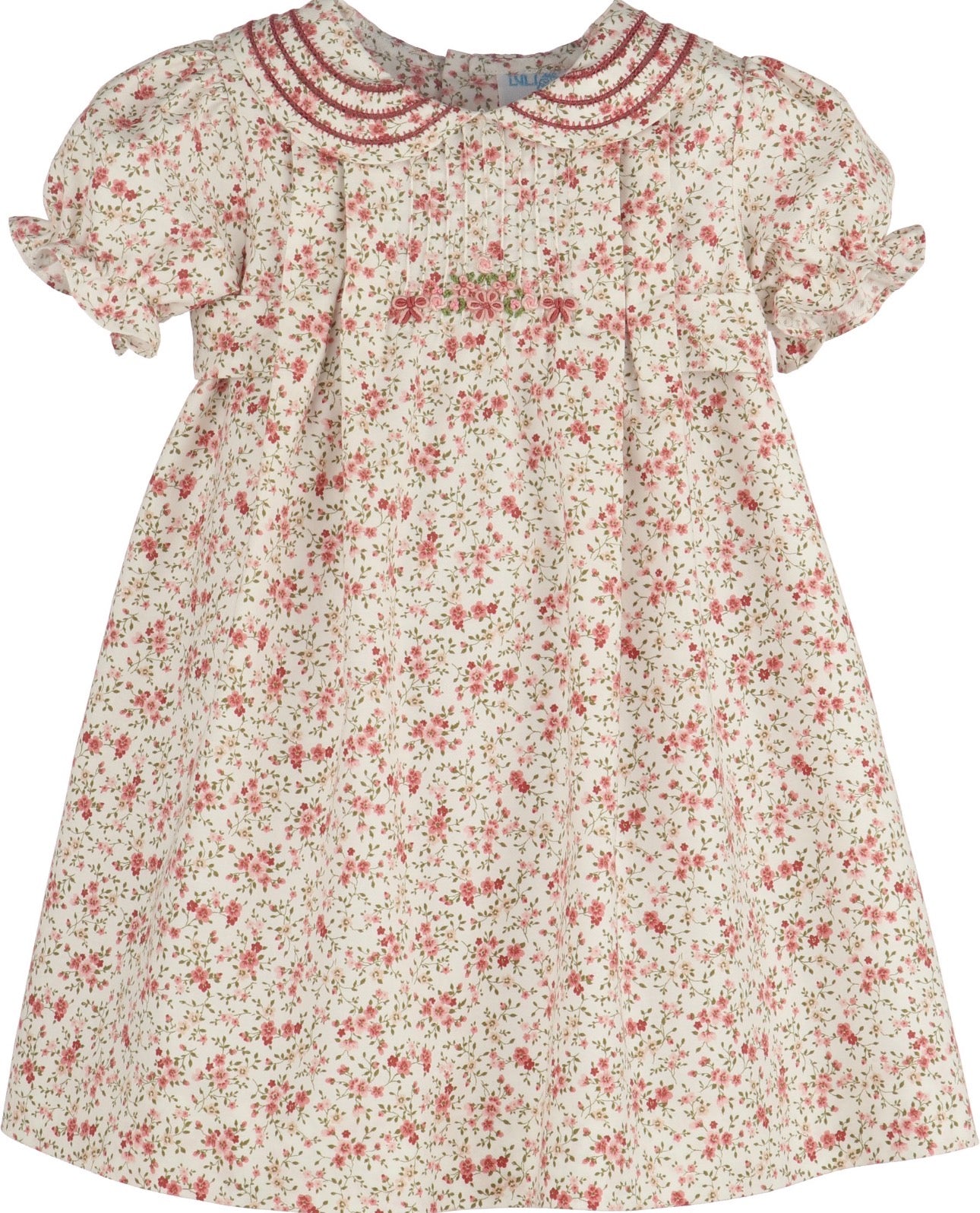 Luli & Me Fallen Leaves Wreath Dress, Pink