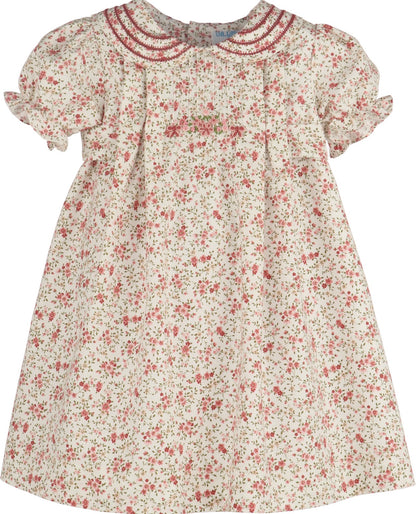 Luli & Me Fallen Leaves Wreath Dress, Pink