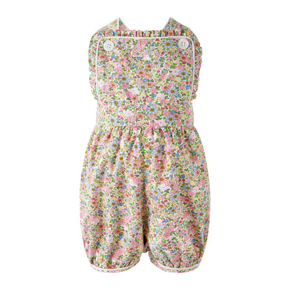 Rachel Riley Floral Dungaree Set