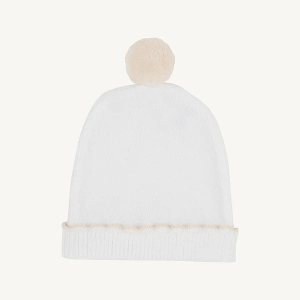 The Beaufort Bonnet Company I’m Here newborn knit hat white