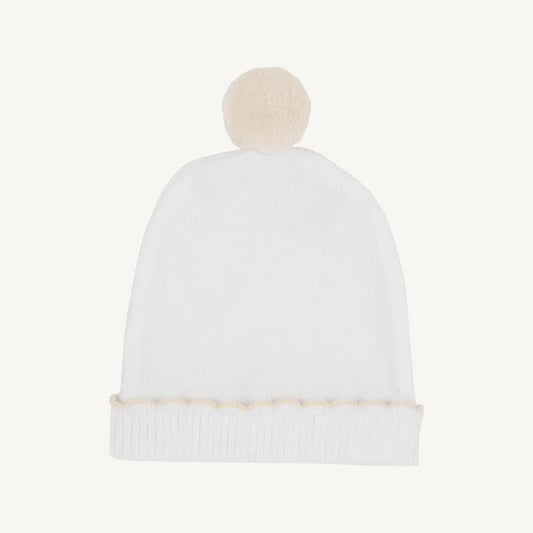 The Beaufort Bonnet Company I’m Here newborn knit hat white