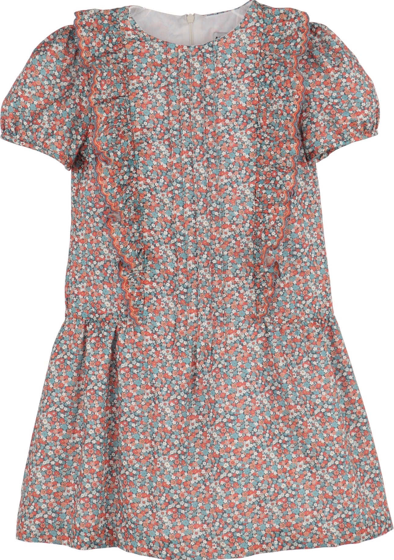 Luli & Me Floral Vintage A-Line, Blue