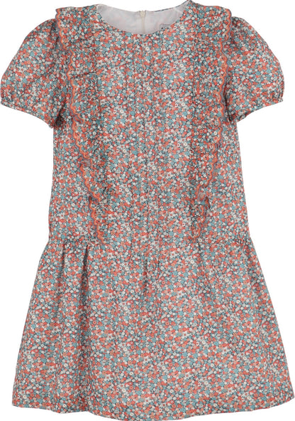 Luli & Me Floral Vintage A-Line, Blue