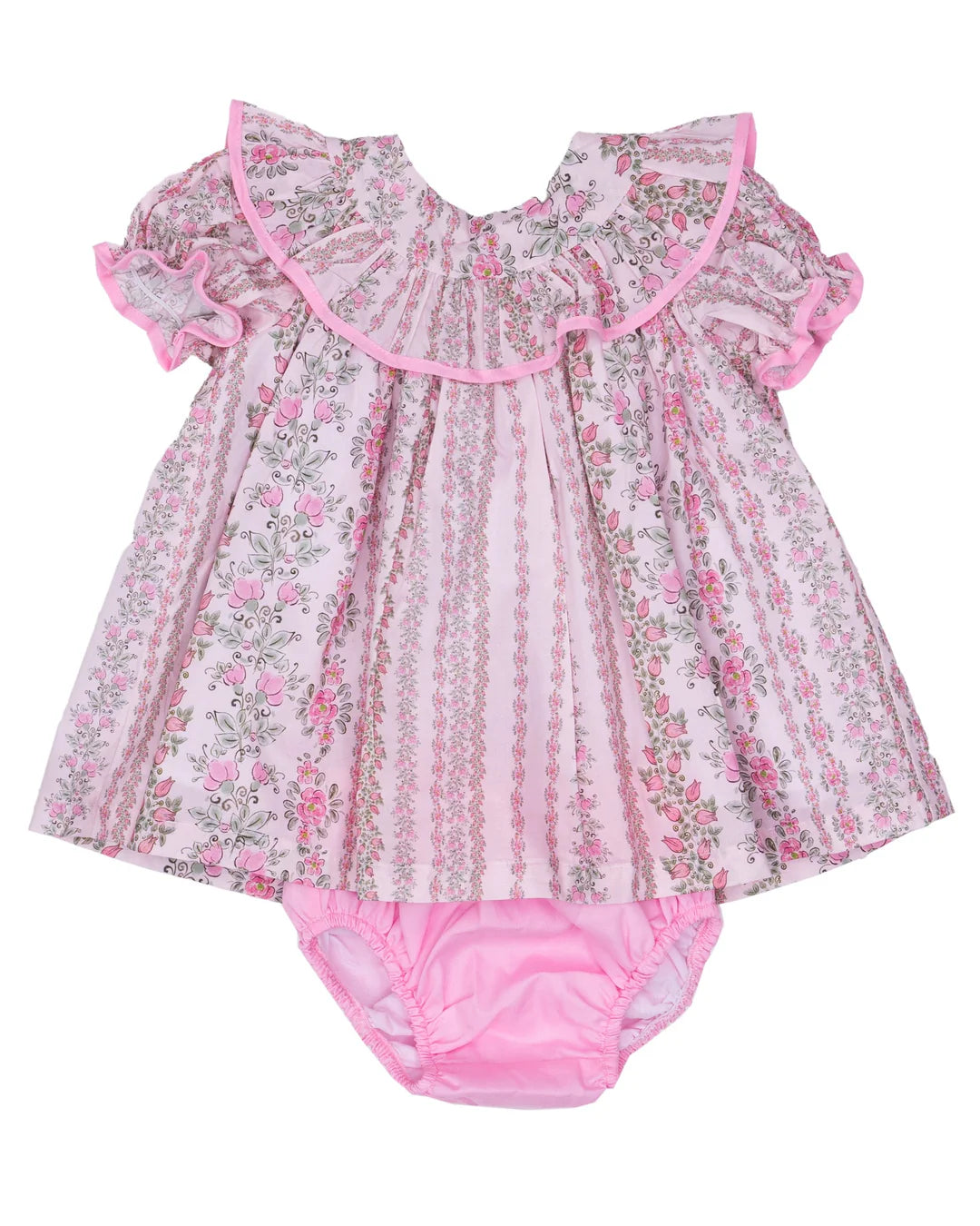 Layla Pretty Pink Trellis Bloomer Set