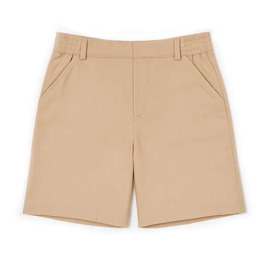 Florence Eiseman tan linen look boys shorts with belt loops khaki
