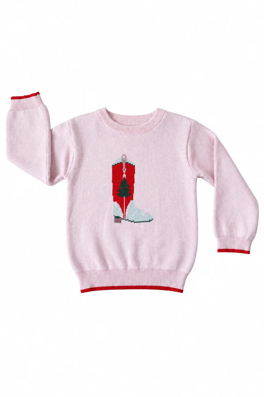 Lulu Sweater - Holiday Boots Pink