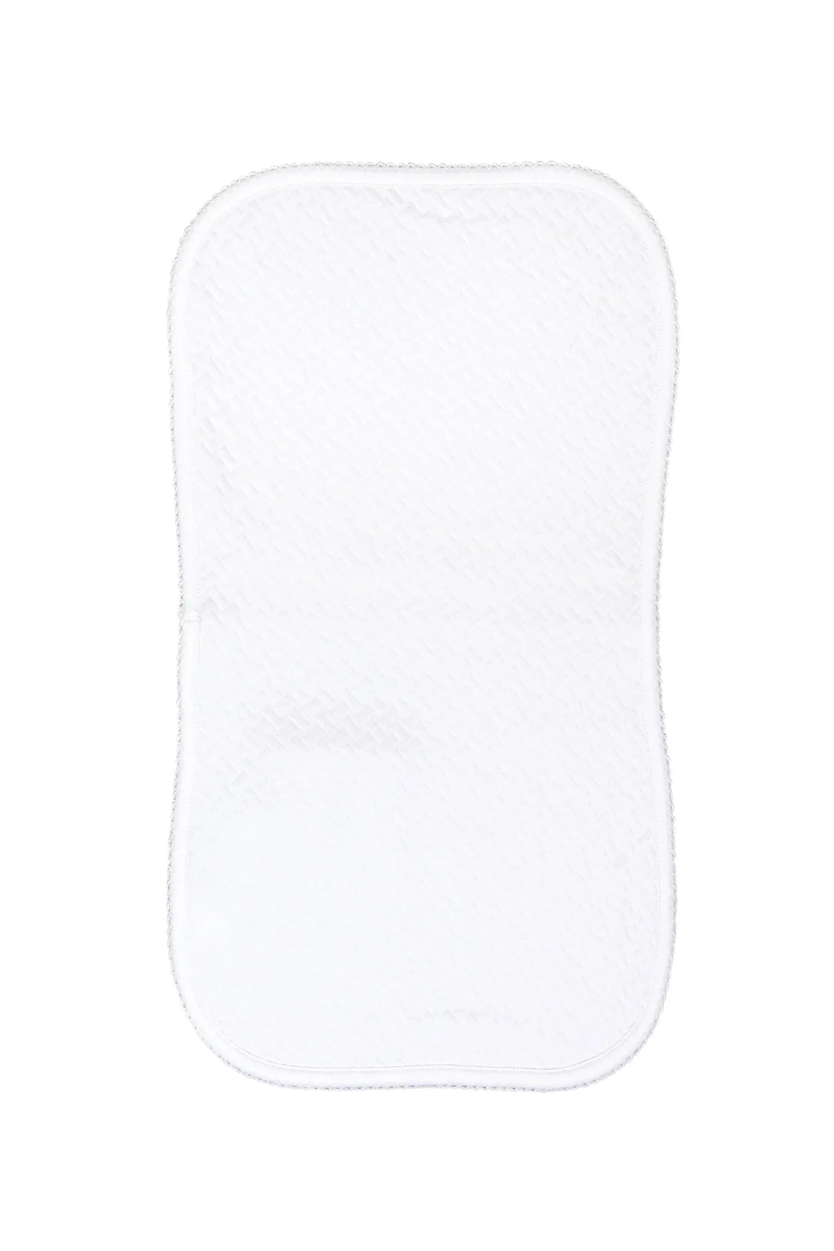 Nellapima Basket Weave Baby Burp Cloth- White