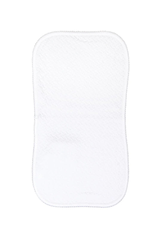Nellapima Basket Weave Baby Burp Cloth- White