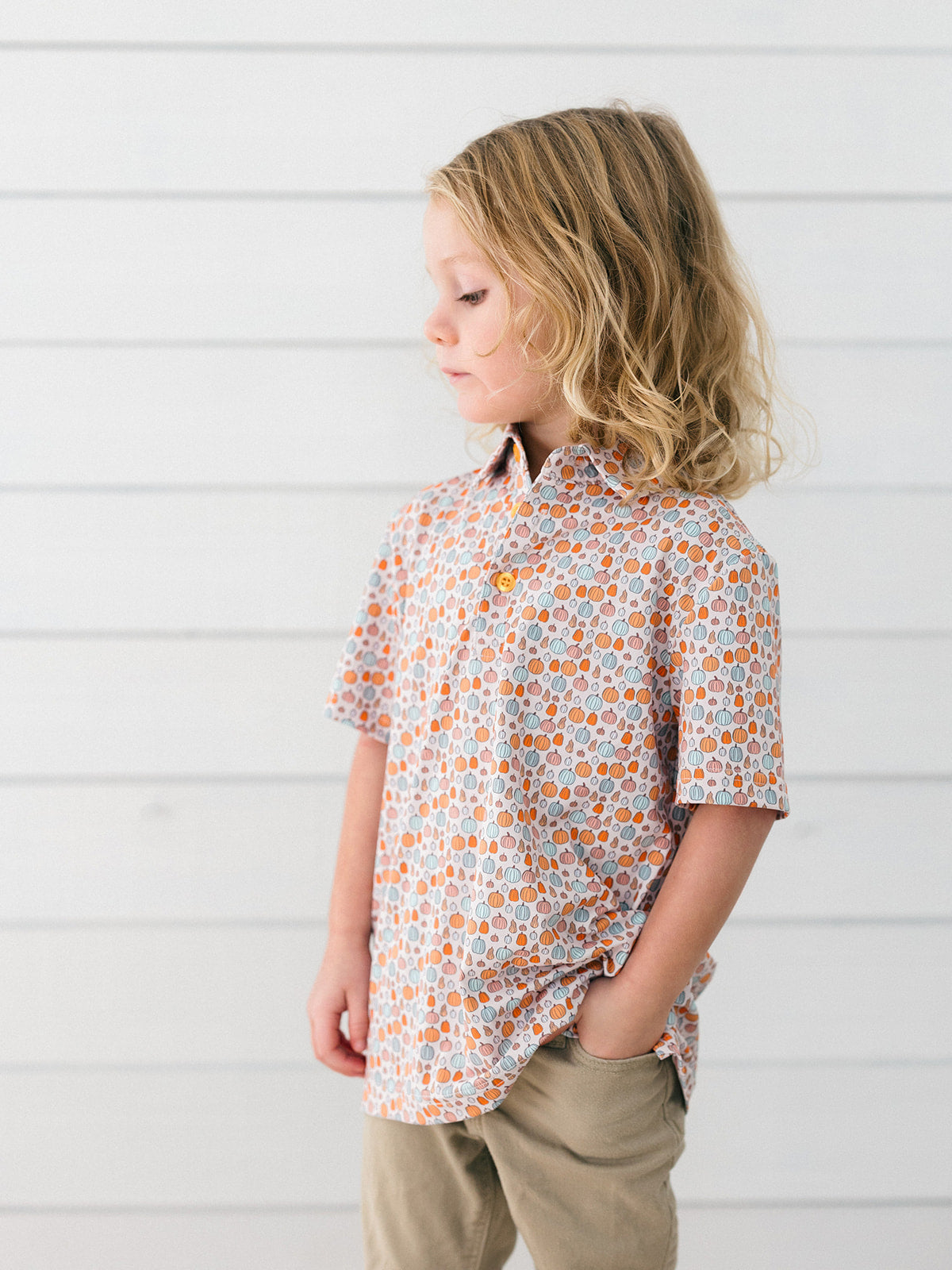 Poppy Kids Orange Pumpkin Boys' Polo