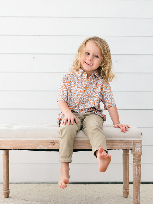Poppy Kids Orange Pumpkin Boys' Polo