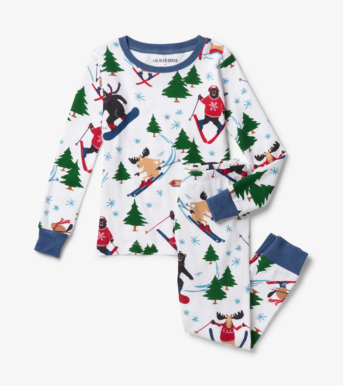 Hatley Kids Wild About Skiing Pajama Set