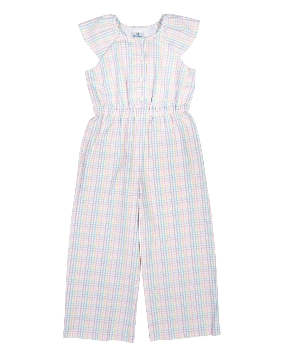 Florence Eiseman pastel plaid seersucker girls jumpsuit
