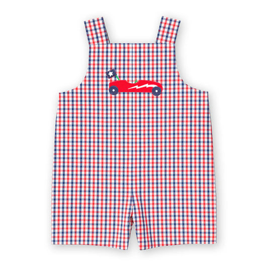 Florence Eiseman Plaid Seersucker Shortall With Derby Car