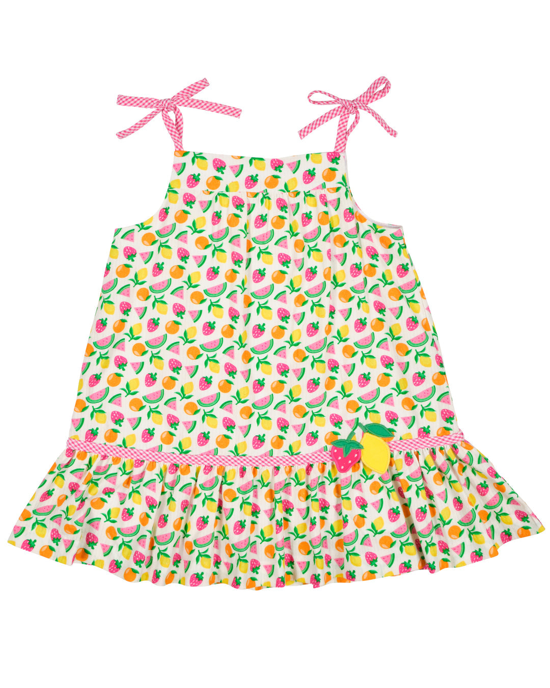 Florence Eiseman Printed Seersucker Dress With Fruit