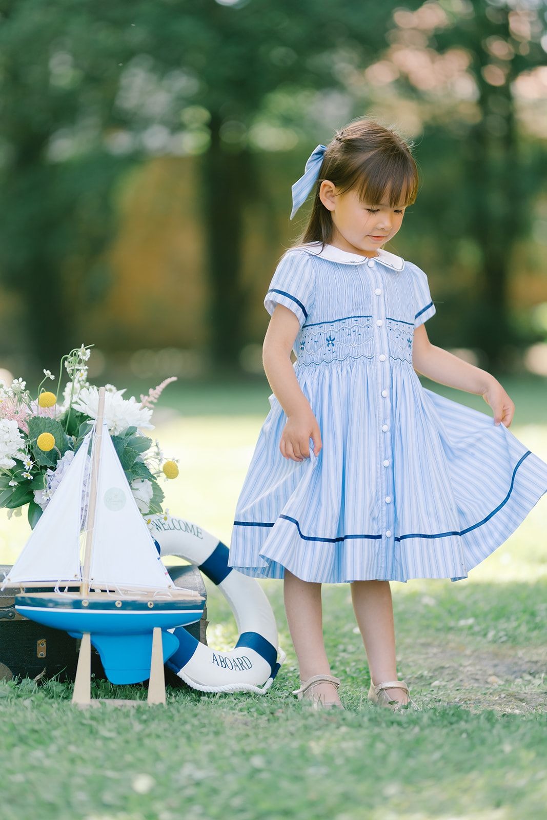 Antoinette Paris Riviera Blue Stripe Dress