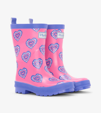 Hatley Heart Burst Shiny Rain Boots