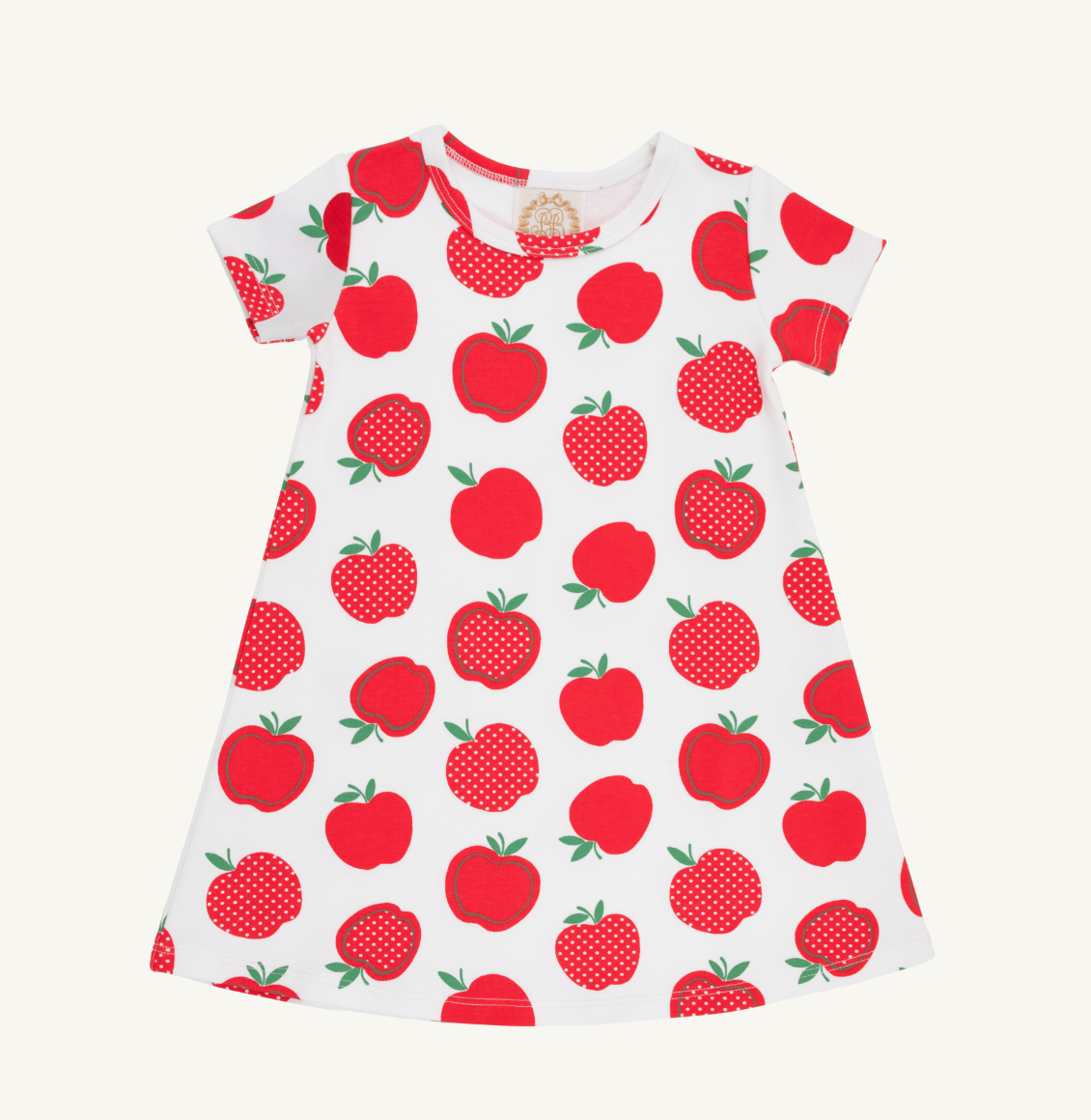 The Beaufort Bonnet Company Polly Play Dress - Short Sleeve - Heavy Weight- Ardsley Park Apple